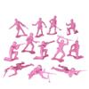 TimMee Plastic Army Men - Pink 48pc Toy Soldier Figures - Made in USA view 3
