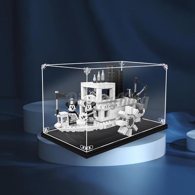 Acrylic Display case with Screw for Deas Steamboat Willie21317 (Model Set is not Included) (No Background)