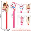 2PCS Inflatable Stick Horse - Inflatable Horse Head on Stick Horse Costume Pony/Halloween/Western Cowboy/Horse Baby Shower Birthday Party Decorations Supplies Favors, 37 Inches (RedPink) view 2