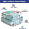 FCTREE 100% Organic Cotton Baby Swaddle Receiving Blankets for Adults Toddler Boys and Girls(Blue Strawberry,78" L x 59" W) view 2