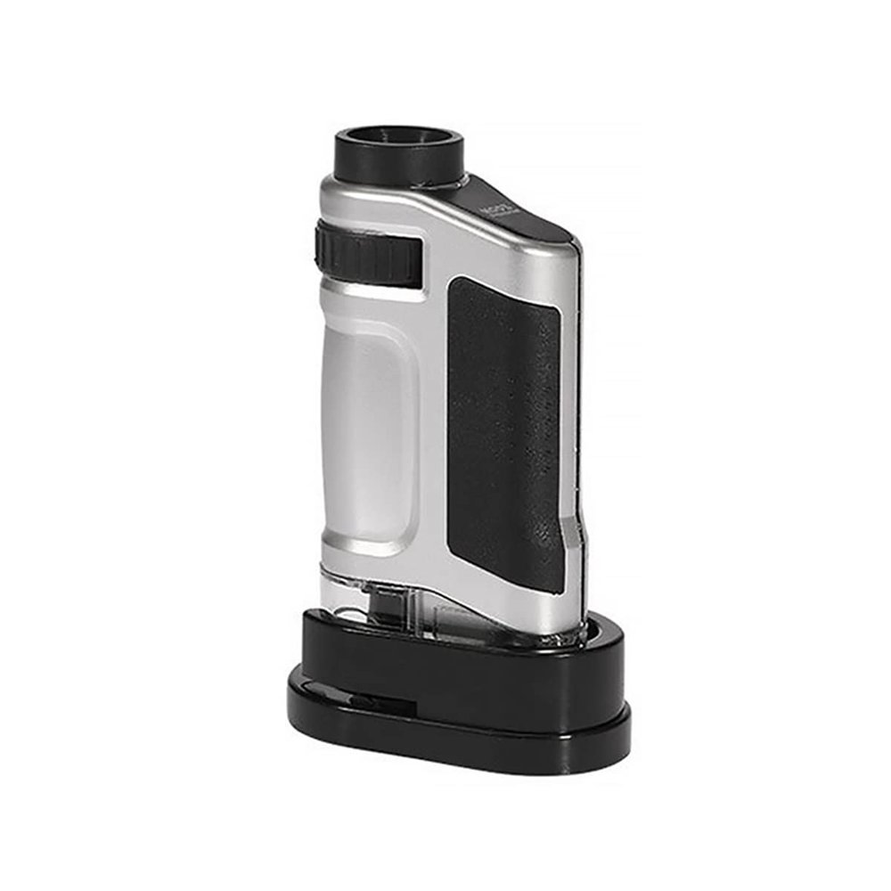 Microscope Accessories Kit Mini Handheld Pocket Microscope, Lighted Microscope Slides