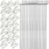 Ltvystore 20Pcs 304 Stainless Steel 1.2 x 450mm Z Push Rods Parts &20Pcs Nylon Control Horns 21x10 mm Compatible for RC Airplane Plane Boat Replacement view 1