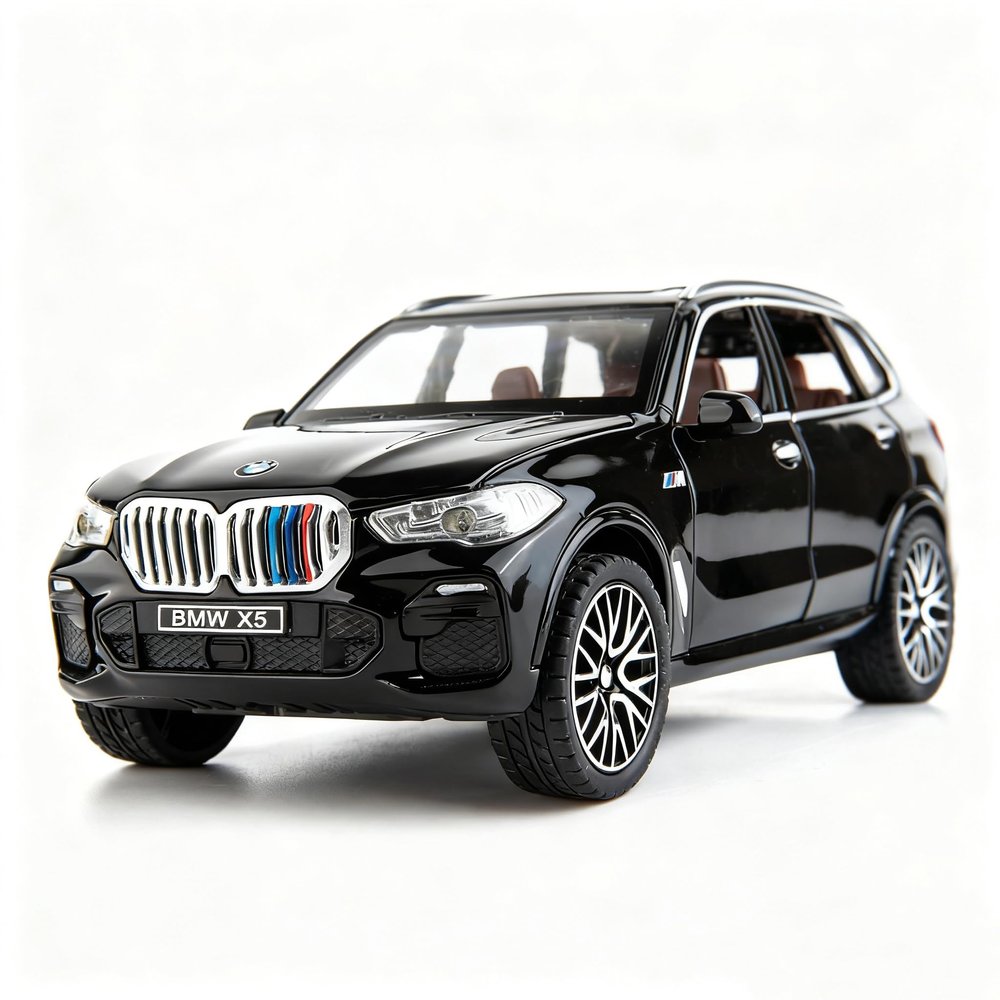 BDTCTK 1:32 Comapatible for X5 SUV Model Car Toy, Zinc Alloy Pull Back Toy car with Sound and Light for Kids Boy Girl Gift(Black)