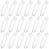 100 Pcs Diaper Pins, 2.2in Diaper Pins for Cloth Diapers Heavy Duty, Stainless Steel Baby Safety Pins, Plastic Head Baby Pins with Safe Locking Closures (White) view 1