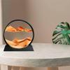BGFJYUK Moving Sand Art Picture in Motion, Round Tempered Glass 3D Deep Sea Sandscapes with Display Flowing Sand Frame for Relaxing Desktop Home Office Work Dcor for Kids Adults (Orange, 12inch) view 4