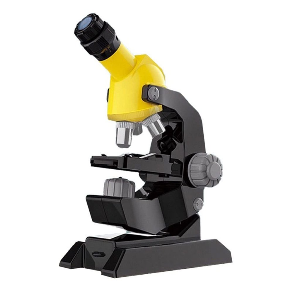 Microscope Accessories Kit Microscope for Kids, Compound High Magnification Beginner Microscope Science Kit Microscope Slides (Color : Yellow)