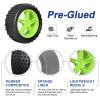 Hobbyfire Preglued 1/10 Buggy Wheels and Tires Set 12mm Hex 3.35" / 85mm, Foam Inserts Replacement for RC Off-Road Car, Compatible with Traxxas, Arrma, Redcat, HSP, Losi, WLtoys 144001 4pcs (Color 03) view 4