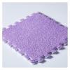16 Pieces Plush Puzzle Foam Floor Mat,Square Interlocking Fluffy Tiles,Soft Climbing Carpet Mats Shaggy Area Rug for Room Floor 12X12inch,Purple view 1