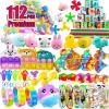 112 PCS Pop Party Favors Toys for Kids,Premium Pop Fidget Toys for All Ages Kids,Assortment Pinata Stuffers,Classroom prizes,Prize Box Toys,Goody Bag Fillers,Carnival Prizes for Boys and Girls 4-10 view 1
