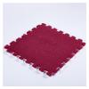 16 Pieces Plush Puzzle Foam Floor Mat,Square Interlocking Fluffy Tiles,Soft Climbing Carpet Mats Shaggy Area Rug for Room Floor 12X12inch,Dark red view 1