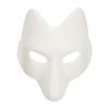 ABOOFAN Blank Fox Mask Halloween Fox Mask Costume White DIY Blank Japanese Kabuki Kitsune for Halloween Masquerade Cosplay Accessory view 1