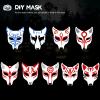 ABOOFAN Blank Fox Mask Halloween Fox Mask Costume White DIY Blank Japanese Kabuki Kitsune for Halloween Masquerade Cosplay Accessory view 4