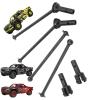 Front Rear Drive Shaft Upgrades Part for ARRMA Mojave 6S BLX#45 Hardened Steel Front & Rear CVD Universal Joints/Wheel AXLE & DOGBONE for 1/7 ARRMA Mojave 6S V2 4WD Desert Short Truck 4pcsBlack view 1