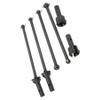 Front Rear Drive Shaft Upgrades Part for ARRMA Mojave 6S BLX#45 Hardened Steel Front & Rear CVD Universal Joints/Wheel AXLE & DOGBONE for 1/7 ARRMA Mojave 6S V2 4WD Desert Short Truck 4pcsBlack view 3