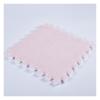16 Pieces Plush Puzzle Foam Floor Mat,Square Interlocking Fluffy Tiles,Soft Climbing Carpet Mats Shaggy Area Rug for Room Floor 12X12inch,Light Pink view 1