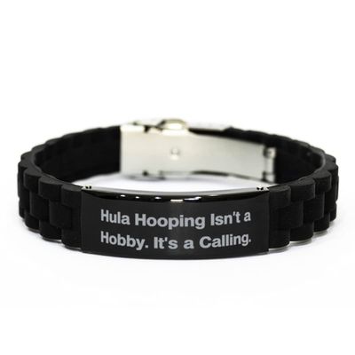 Mugart Fun Hula Hooping, Hula Hooping Isn't a Hobby. It's a Calling., Hula Hooping Black Glidelock Clasp Bracelet from