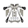 GPM Upgrades Aluminum Front Tie Rods with Stabilizer for C Hub for 1/10 4WD Ford Gt 4-TEC 2.0 (83056-4) RC Cars (Silver) view 1