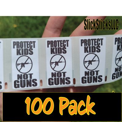 100PCS Protect Kids NOT Guns Stickers Decals Bulk lot