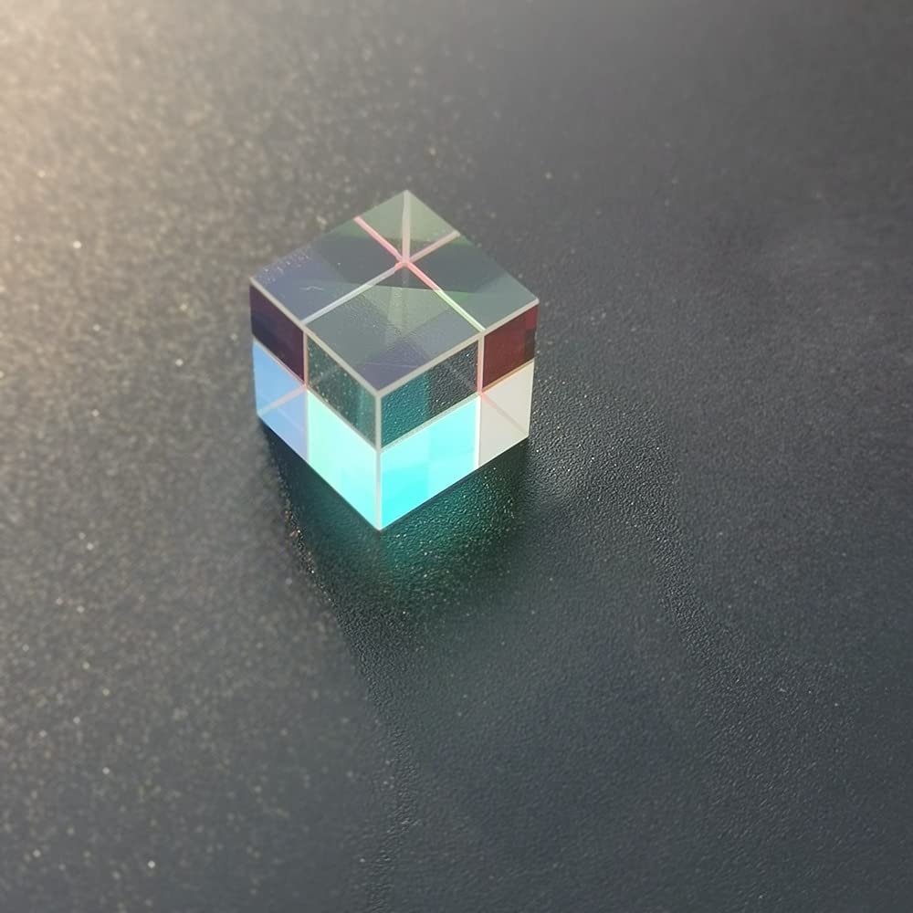 MMLFX 1pc Cubic Science Cube Optical Prisma Photography 15mm With Hexahedral Prism Home Decoration Prism Glass Only 1pcs