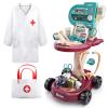 Deejoy Toy Doctor Kit for KidsDoctor Role Play CostumeMedical BagEye ChartThermometerStethoscopePulse Machine24 Piece Pretend Medical Station Set for Boys & Girls Great Gift for Toddler view 1