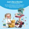 Deejoy Toy Doctor Kit for KidsDoctor Role Play CostumeMedical BagEye ChartThermometerStethoscopePulse Machine24 Piece Pretend Medical Station Set for Boys & Girls Great Gift for Toddler view 2