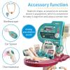 Deejoy Toy Doctor Kit for KidsDoctor Role Play CostumeMedical BagEye ChartThermometerStethoscopePulse Machine24 Piece Pretend Medical Station Set for Boys & Girls Great Gift for Toddler view 4