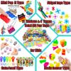 109 PCS Premium Party Favors Toys for Kids,Assortment Mini Pop Fidget it Toys for All Ages Kids,Classroom Prizes,Treasure Chest, Prize Box Toys, Goody Bag Fillers,Carnival Prizes for Boys Girls 4-10 view 2