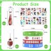 108 Pcs Football Party Favor Set Football gift bags Football Silicone Keychain Silicone Bracelet Stickers tattoo stickers Prefect for Football theme Party and Birthday Party supplies decorations view 2