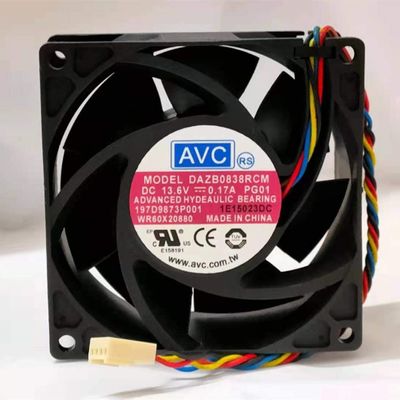 for DAZB0838RCM Fan 13.6V 0.17A 4-Wire 8CM Cooling Fan