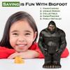 Bigfoot Piggy Bank for Adults  Sasquatch Coin Bank for Kids  Unique Bigfoot Gifts and Merchandise for Men Women  Cool Sasquatch Statue Room Decor  Cryptid Gifts for White Elephant Party, Black view 3