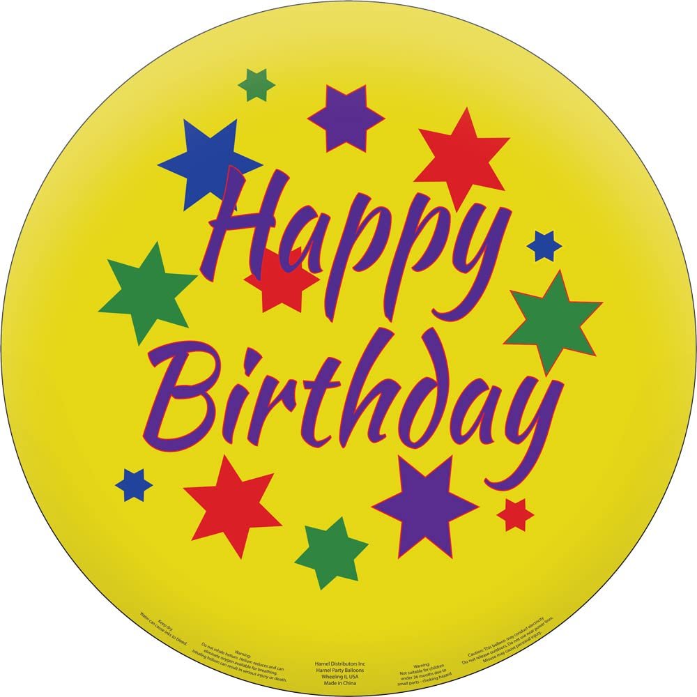 18" Happy Birthday Mylar Balloons - Pack of 10