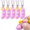 Peapod Fidget Keychain, 5-Piece Pink Pea Pod Edamame Fidget Toy, Pea Poppers Fidget Toy for Kids view 1