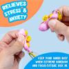 Peapod Fidget Keychain, 5-Piece Pink Pea Pod Edamame Fidget Toy, Pea Poppers Fidget Toy for Kids view 2