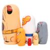 Bgraamiens 6PCS Russian Nesting Dolls Handmade Wooden Cute Pets Russian Wishing Matryoshka Doll for Gift (Yellow Dog) view 3