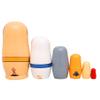 Bgraamiens 6PCS Russian Nesting Dolls Handmade Wooden Cute Pets Russian Wishing Matryoshka Doll for Gift (Yellow Dog) view 4