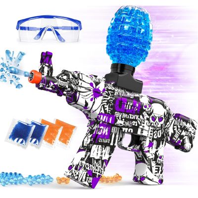 Anstoy Electric Gel Ball Blaster, High-Speed Gelfire Blaster for Orbeez with Eyewear, Splatter Ball Toys for Outdoor Shooting Game Party Gift Ages 14 & Up - Purple Sentinel