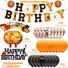 Basketball Birthday Decorations Include Pre-Strung Happy Birthday Banners, NO DIY Cake Topper, Balloons, Slam Dunk Sports Game Day Themed B-Day Party Supplies for Kids Teenagers Boys Men Women view 4