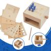 Wooden Montessori Toddler Counting Peg Board Box - Numbers & Math Toys for 1-3 Year Olds view 1