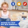 Wooden Montessori Toddler Counting Peg Board Box - Numbers & Math Toys for 1-3 Year Olds view 2