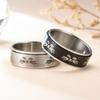 ANIEJUFI Stainless Steel Cute Cat Spinner Ring Animal Kitty Fidget Band Rings for Men Women Anxiety Stress Relief Silver Size 6 view 3