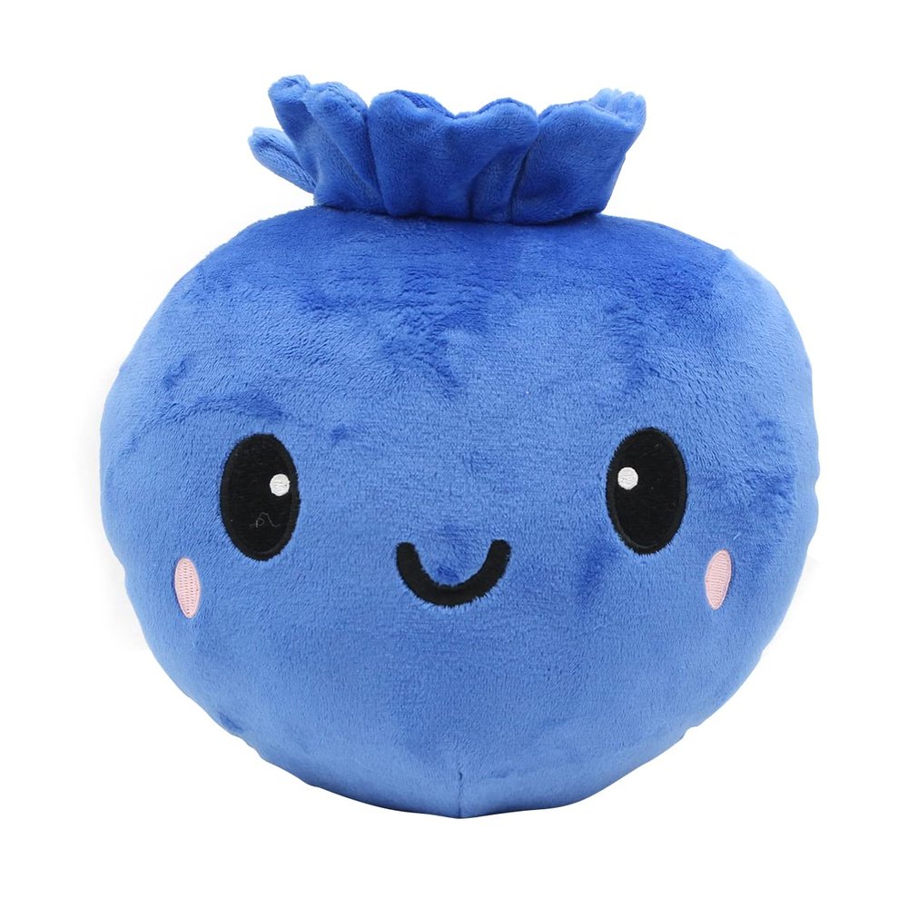 7.8inch Blueberry Plush Toy Soft Stuffed Berry Doll Smiling Fruit Plushies Educational Toy