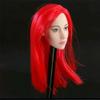 1/6 Scale Female Head Sculpt, Asian Girl Red Hair Pale Skin Head Carved for 12inches Action Figure Body Doll view 3