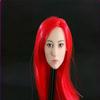 1/6 Scale Female Head Sculpt, Asian Girl Red Hair Pale Skin Head Carved for 12inches Action Figure Body Doll view 4