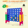 HONEY JOY Jumbo 4-to-Score Giant Game Set, Giant Outdoor Yard Games for Family, 42 Jumbo Rings & Quick-Release Slider, 3.5FT Tall Giant 4-in-A-Row for Kids & Adults view 4