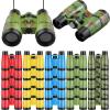 25 Pack Binoculars for Kids 6+ Years Old, with Compass and Neck String Toddler Toy Binoculars Gift Set for Camping Adventure, Party Favor, Red, Yellow, Camo, Green, Blue view 1