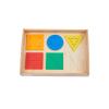 Adena Montessori Toys Threading Game Colorful Lacing Wooden Shapes with Tray for 1 2 3 Years Old Baby view 2