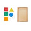 Adena Montessori Toys Threading Game Colorful Lacing Wooden Shapes with Tray for 1 2 3 Years Old Baby view 3