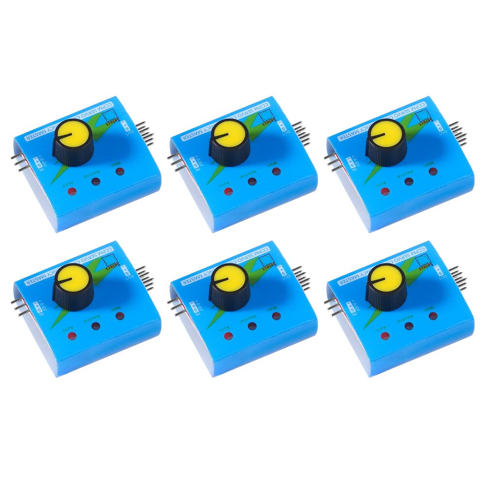 Diitao 6pcs RC Servo Tester 3CH Digital Multi ECS CCPM Consistency Speed Controller Checker Adjustment Steering Gear CCPM Master Checker Tester for RC Plane Boats Cars