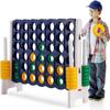HONEY JOY Jumbo 4-to-Score Giant Game Set, Giant Outdoor Yard Games for Family, 42 Jumbo Rings & Quick-Release Slider, 3.5FT Tall Giant 4-in-A-Row for Kids & Adults view 1