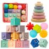 Jyusmile Baby Toys 6-12 Months, Montessori Toy for Babies 6-12 Months, Incl Stacking Building Blocks & Soft Infant Teething Toys & Sensory Balls for Toddlers 0-3-6-9-12 Month view 1